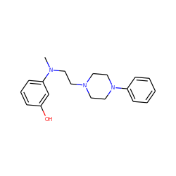 CN(CCN1CCN(c2ccccc2)CC1)c1cccc(O)c1 ZINC000169339898