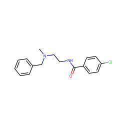 CN(CCNC(=O)c1ccc(Cl)cc1)Cc1ccccc1 ZINC000052867379