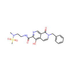 CN(CCNC(=O)c1ncc2c(=O)n(Cc3ccccc3)ccc2c1O)S(C)(=O)=O ZINC000169710984