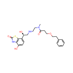 CN(CCNC[C@H](O)c1ccc(O)c2[nH]c(=O)sc12)C(=O)CCOCCc1ccccc1 ZINC000034842800