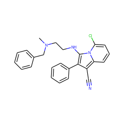 CN(CCNc1c(-c2ccccc2)c(C#N)c2cccc(Cl)n12)Cc1ccccc1 ZINC000036185186