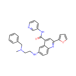 CN(CCNc1ccc2nc(-c3ccco3)cc(C(=O)Nc3cccnc3)c2c1)Cc1ccccc1 ZINC000150215797