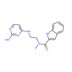 CN(CCNc1ccnc(N)n1)C(=O)c1cc2ccccc2[nH]1 ZINC000096906116