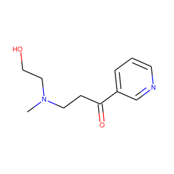 CN(CCO)CCC(=O)c1cccnc1 ZINC000045365721