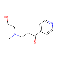 CN(CCO)CCC(=O)c1ccncc1 ZINC000045335786