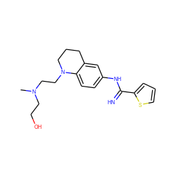 CN(CCO)CCN1CCCc2cc(NC(=N)c3cccs3)ccc21 ZINC000095555316