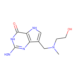 CN(CCO)Cc1c[nH]c2c(=O)[nH]c(N)nc12 ZINC000034802529