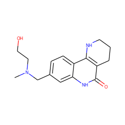 CN(CCO)Cc1ccc2c3c(c(=O)[nH]c2c1)CCCN3 ZINC000118734747