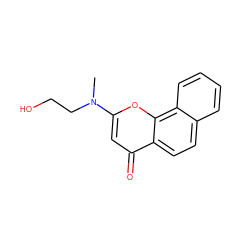 CN(CCO)c1cc(=O)c2ccc3ccccc3c2o1 ZINC000013676969