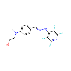 CN(CCO)c1ccc(/C=N/Nc2c(F)c(F)nc(F)c2F)cc1 ZINC000008125904