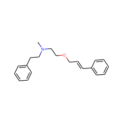 CN(CCOC/C=C/c1ccccc1)CCc1ccccc1 ZINC000084671051