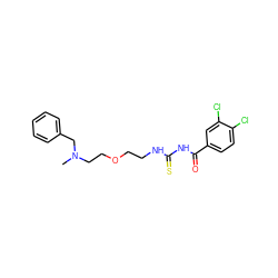 CN(CCOCCNC(=S)NC(=O)c1ccc(Cl)c(Cl)c1)Cc1ccccc1 ZINC000001535271