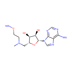 CN(CCON)C[C@H]1O[C@@H](n2cnc3c(N)ncnc32)[C@H](O)[C@@H]1O ZINC000031976751