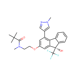 CN(CCOc1cc(-c2cnn(C)c2)c2c(c1)[C@](O)(C(F)(F)F)c1ccccc1-2)C(=O)C(C)(C)C ZINC000144861801