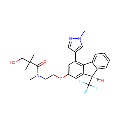 CN(CCOc1cc(-c2cnn(C)c2)c2c(c1)[C@](O)(C(F)(F)F)c1ccccc1-2)C(=O)C(C)(C)CO ZINC000144864513