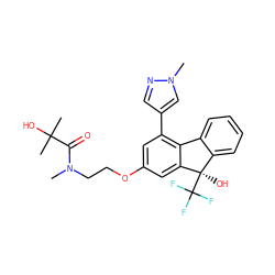 CN(CCOc1cc(-c2cnn(C)c2)c2c(c1)[C@](O)(C(F)(F)F)c1ccccc1-2)C(=O)C(C)(C)O ZINC000144869362