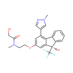 CN(CCOc1cc(-c2cnn(C)c2)c2c(c1)[C@](O)(C(F)(F)F)c1ccccc1-2)C(=O)CO ZINC000143333465