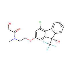 CN(CCOc1cc(Cl)c2c(c1)[C@](O)(C(F)(F)F)c1ccccc1-2)C(=O)CO ZINC000144839709