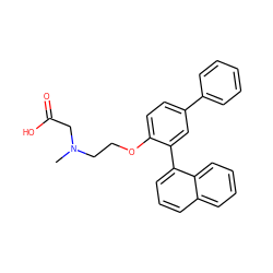 CN(CCOc1ccc(-c2ccccc2)cc1-c1cccc2ccccc12)CC(=O)O ZINC000028958370