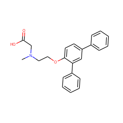 CN(CCOc1ccc(-c2ccccc2)cc1-c1ccccc1)CC(=O)O ZINC000028958320