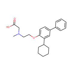 CN(CCOc1ccc(-c2ccccc2)cc1C1CCCCC1)CC(=O)O ZINC000028958326