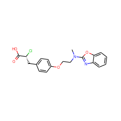 CN(CCOc1ccc(C[C@@H](Cl)C(=O)O)cc1)c1nc2ccccc2o1 ZINC000026256169