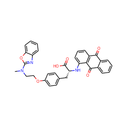 CN(CCOc1ccc(C[C@@H](Nc2cccc3c2C(=O)c2ccccc2C3=O)C(=O)O)cc1)c1nc2ccccc2o1 ZINC000003832296