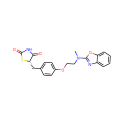 CN(CCOc1ccc(C[C@@H]2SC(=O)NC2=O)cc1)c1nc2ccccc2o1 ZINC000001482422