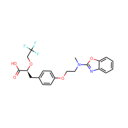 CN(CCOc1ccc(C[C@H](OCC(F)(F)F)C(=O)O)cc1)c1nc2ccccc2o1 ZINC000003825040