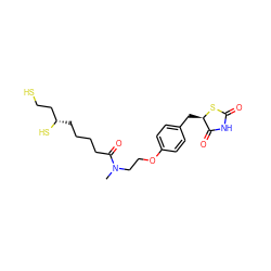 CN(CCOc1ccc(C[C@H]2SC(=O)NC2=O)cc1)C(=O)CCCC[C@H](S)CCS ZINC000036757858