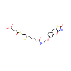 CN(CCOc1ccc(C[C@H]2SC(=O)NC2=O)cc1)C(=O)CCCC[C@H](S)CCSC(=O)CCC(=O)O ZINC000036757846