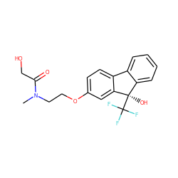 CN(CCOc1ccc2c(c1)[C@](O)(C(F)(F)F)c1ccccc1-2)C(=O)CO ZINC000144813046