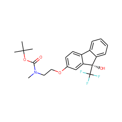 CN(CCOc1ccc2c(c1)[C@](O)(C(F)(F)F)c1ccccc1-2)C(=O)OC(C)(C)C ZINC000143332416