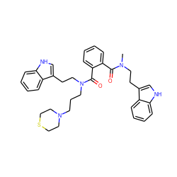 CN(CCc1c[nH]c2ccccc12)C(=O)c1ccccc1C(=O)N(CCCN1CCSCC1)CCc1c[nH]c2ccccc12 ZINC000026749527