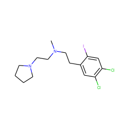 CN(CCc1cc(Cl)c(Cl)cc1I)CCN1CCCC1 ZINC000022924996