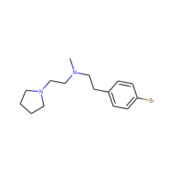 CN(CCc1ccc(Br)cc1)CCN1CCCC1 ZINC000022940271