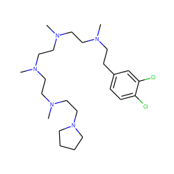 CN(CCc1ccc(Cl)c(Cl)c1)CCN(C)CCN(C)CCN(C)CCN1CCCC1 ZINC000022936566