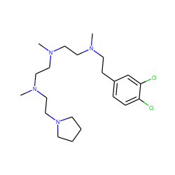 CN(CCc1ccc(Cl)c(Cl)c1)CCN(C)CCN(C)CCN1CCCC1 ZINC000022936563