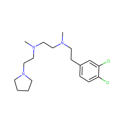 CN(CCc1ccc(Cl)c(Cl)c1)CCN(C)CCN1CCCC1 ZINC000019365725