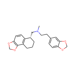 CN(CCc1ccc2c(c1)OCO2)C[C@@H]1CCCc2c1ccc1c2OCO1 ZINC000013761407