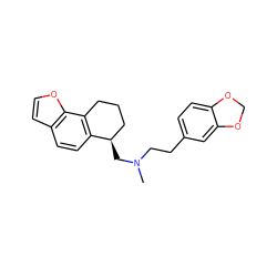 CN(CCc1ccc2c(c1)OCO2)C[C@@H]1CCCc2c1ccc1ccoc21 ZINC000013761410