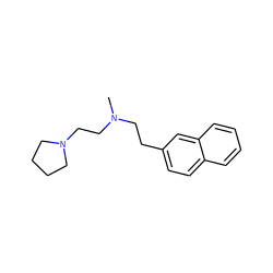 CN(CCc1ccc2ccccc2c1)CCN1CCCC1 ZINC000022924880