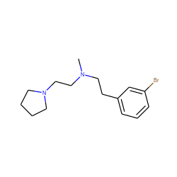 CN(CCc1cccc(Br)c1)CCN1CCCC1 ZINC000022940268