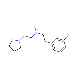 CN(CCc1cccc(F)c1)CCN1CCCC1 ZINC000022940277