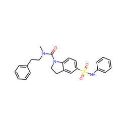 CN(CCc1ccccc1)C(=O)N1CCc2cc(S(=O)(=O)Nc3ccccc3)ccc21 ZINC000029488023