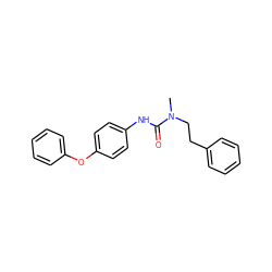 CN(CCc1ccccc1)C(=O)Nc1ccc(Oc2ccccc2)cc1 ZINC000013863314