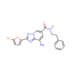 CN(CCc1ccccc1)C(=O)c1cc(N)c2nc(-c3ccc(Br)o3)nn2c1 ZINC000026981968