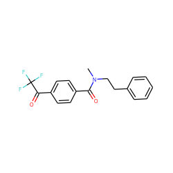 CN(CCc1ccccc1)C(=O)c1ccc(C(=O)C(F)(F)F)cc1 ZINC000028880553