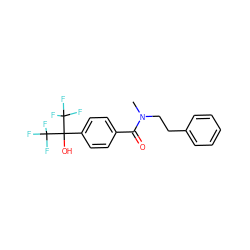 CN(CCc1ccccc1)C(=O)c1ccc(C(O)(C(F)(F)F)C(F)(F)F)cc1 ZINC000013682671