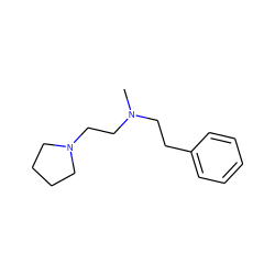 CN(CCc1ccccc1)CCN1CCCC1 ZINC000022924871